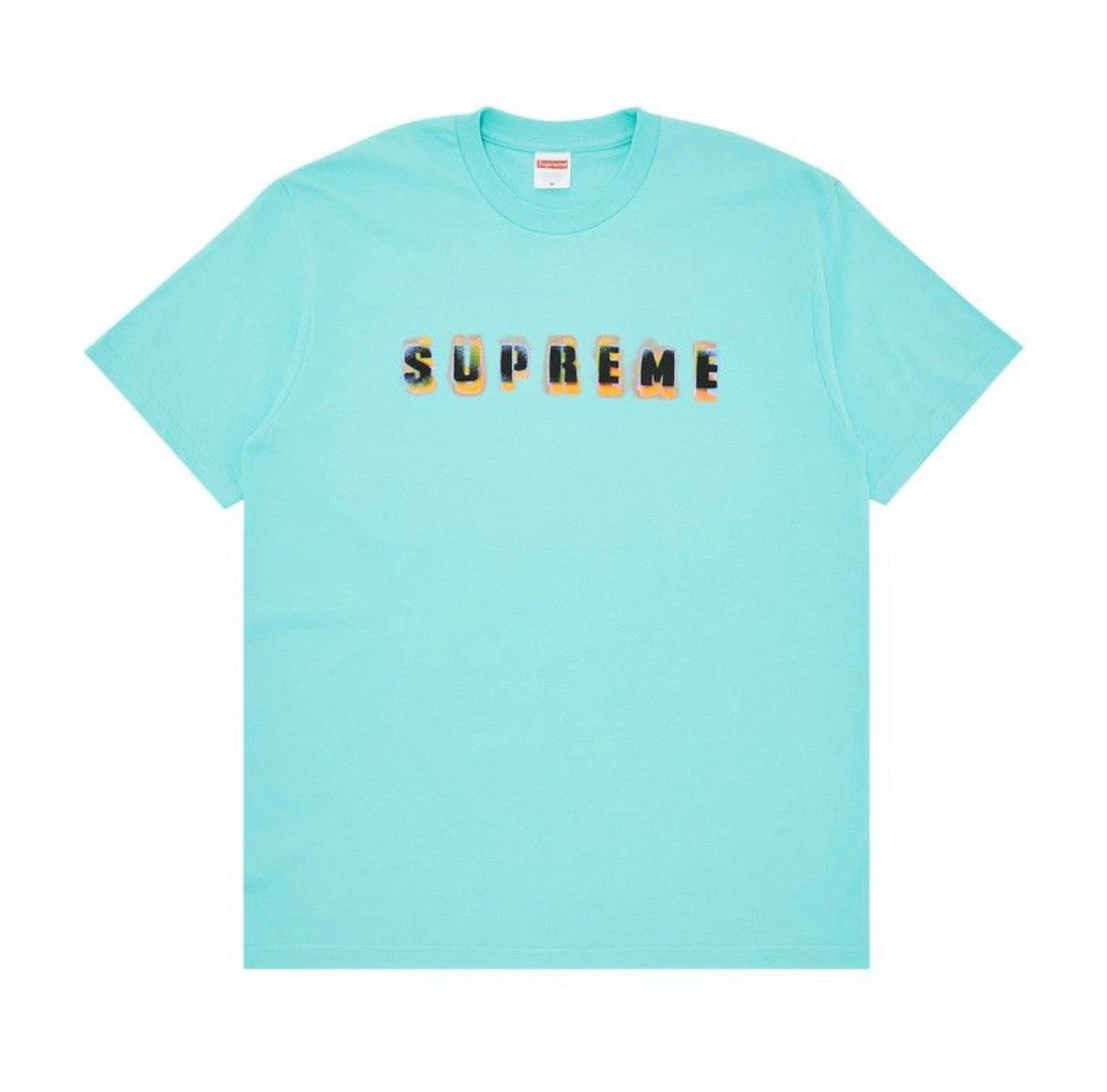 Tee shirt manches courtes Supreme Stencil « Teal » homme taille S authentique