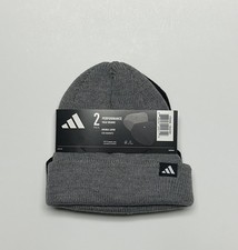 Adidas Performance Fold Beanie Hat 2-pack Double Layer for Warmth Black  Gray