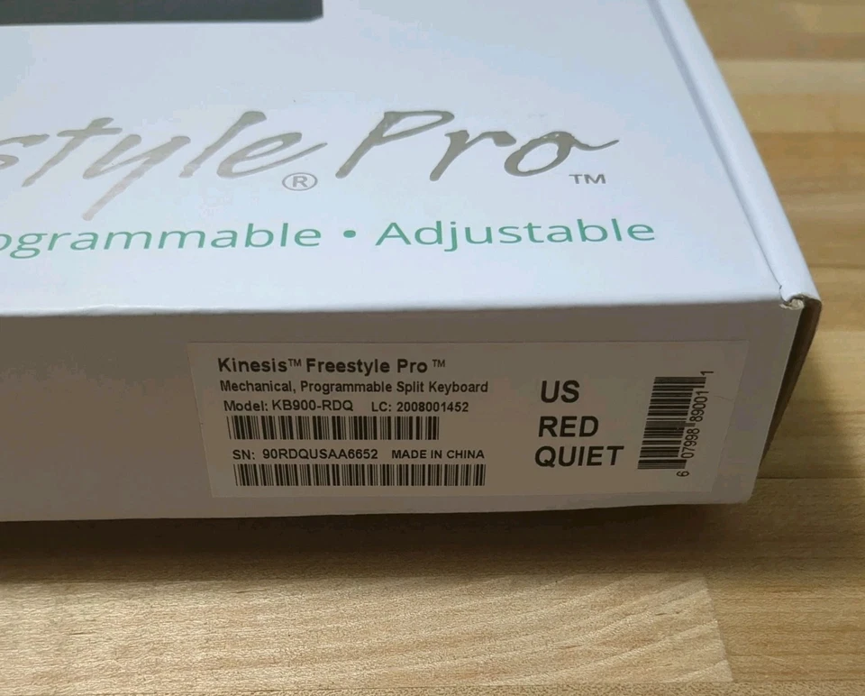 Kinesis Freestyle Pro Mechanical Keyboard Program Adjustable Kb900-rdq RED QUIET - Image 3 of 4