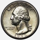 1932-S Washington Quarter, RARE This Nice, Solid Gem BU++ Key Date Coin