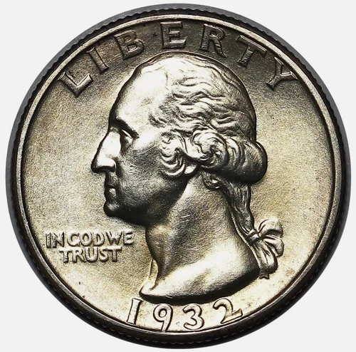 1932-S Washington Quarter Coin, RARE This Nice, Solid Gem BU++ Key Date