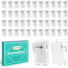 50 Pcs Self Adhesive Tapestry Wall Hanging Clips, Clear Hooks for Photos, Poster