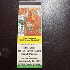 Keystone Matchcover Pecks Pond PA Vintage Matchbook Cover 1953 Superior Match Co — photo 2