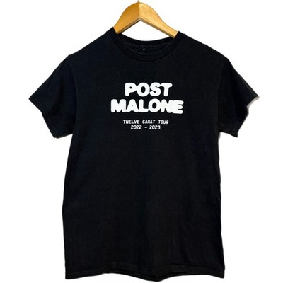 Post Malone T Shirt Size Small Black Music Twelve Carat Tour Concert 2022-2023
