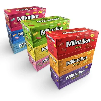 Mike & Ike Chewy Candy – 24 Count Theater Boxes (Choose from 9 Flavors: Original