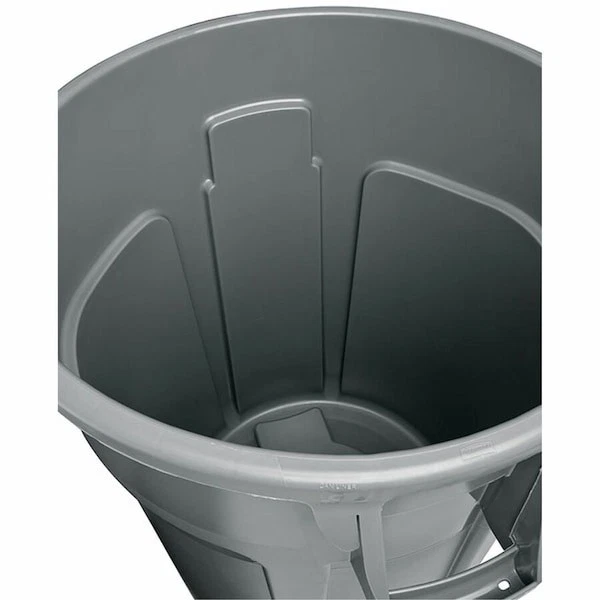 Rubbermaid Commercial Fg264360gray Brute 44 Gal Round Heavy Duty Plastic Can, - Image 4 of 4