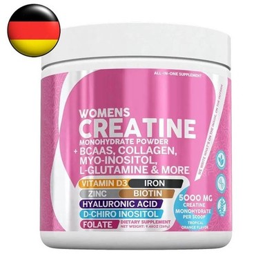 Creatine for Women | Monohydrate + BCAA Powder Pink/White DE-2026-