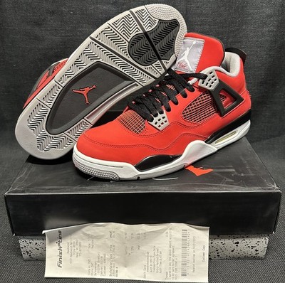 2013 Nike Air Jordan 4 Retro Toro Bravo 12 Red Black White Cement IV 308497-603