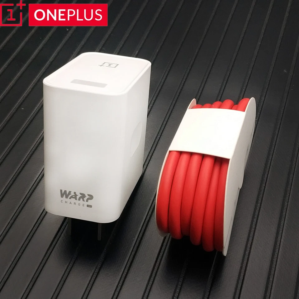 Adaptador Cargador Rápido Original OnePlus 6T 7T Pro 30W Tipo-C Cable USB Warp 5V/6A Foto 3 de 4