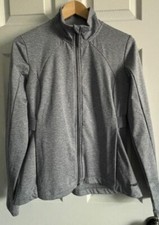 Mondetta Jacket Womens Medium Gray Full Zip Pockets Vented Upper Back