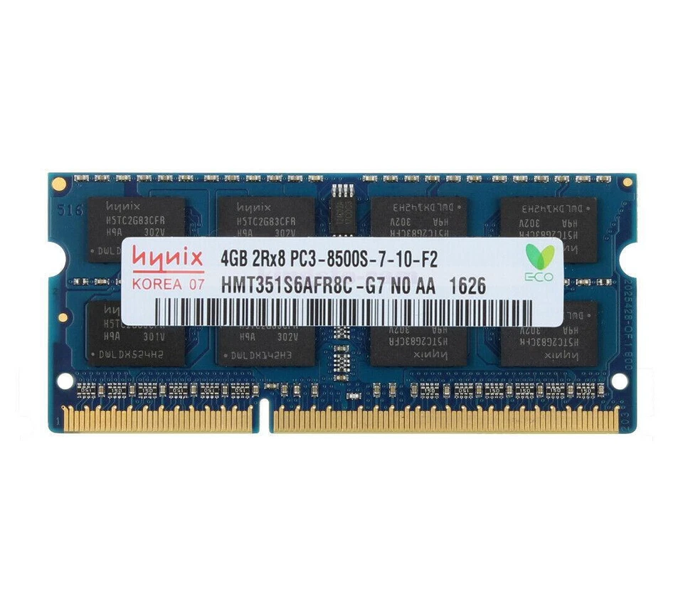 Hynix 8GB 2x4GB DDR3 1066MHz PC3-8500S SO-DIMM 1.5V Notebook Laptop Speicher Neu - Bild 2 von 4