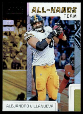 2019 Score All Hands Team Alejandro Villanueva Pittsburgh Steelers #AHT-3 Insert