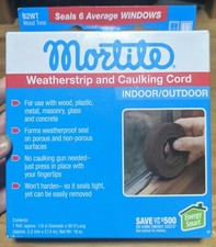 Frost King B2WT Mortite WeatherStrip Caulking Cord, 90', Woodtone
