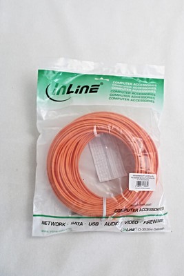 In Line Fiber Optic Duplex Cable, Optical Fiber MM 50/125um OM2 LSZH 35m -Unused-