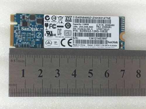 SSD 256 Go SD5SG2-256G-1052E Lenovo ÉTIQUETTE D'ORIGINE pour ordinateur portable Thinkpad X1 carbone - Photo 5/5