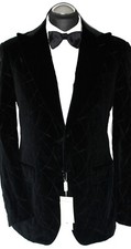 Canali tuxedo sport coat size 50 new velvet jacket blazer made in Italy black approx. 2600