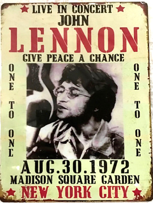FREE SHIPPING! BUY or make OFFER B4 it s SOLD! John Lennon  12x16 TIN SIGN B16