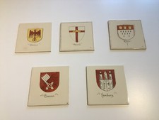 Original Cotterell Kacheln Handmalerei mit Stadtwappen