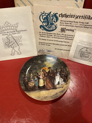 Berlin Design Montag Kapplemann Family Collector Plate By Deltev Nitschke 1984