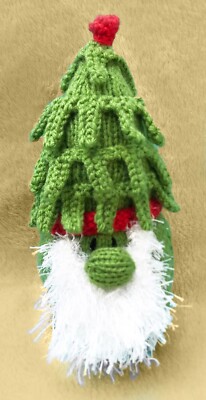 STRICKANLEITUNG - Weihnachtsbaum Gonk Wichtel Schokolade orange Hülle / 13 cm Spielzeug