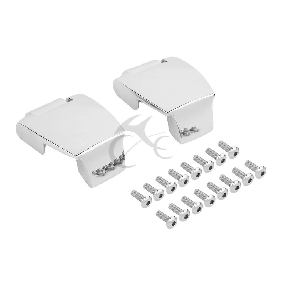 Bisagras de maletero cromadas aptas para Harley Touring Road King Street Glide 1988-2013 Foto 2 de 4