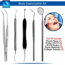 Dental Examination Set  Explorer, Tartar Remover, Scraper Tools for Oral Hygiene