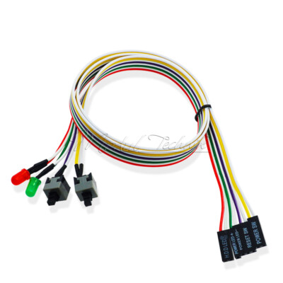 65cm atx Power & Reset Switch + 2led HDD PC Desktop Computer ATX Cable button