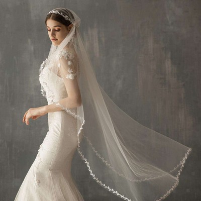 Schleier Brautschleier Braut Hochzeit Softtüll Weiß Lang weichem Tüll mit |  eBay