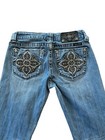 Miss Me Skinny Jeans Denim Blue JP6103S Womens Rhinestone Size 26 Medium Wash