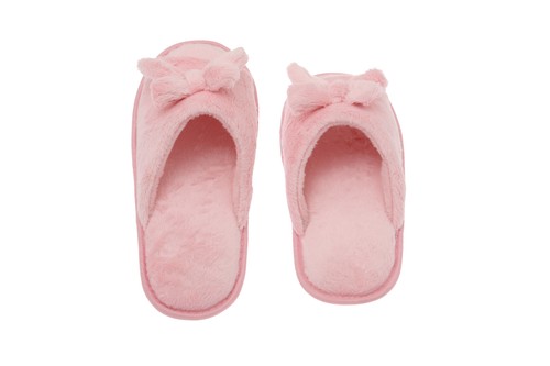Womens Butterfly Bow Slip-On Memory Foam Slippers, Size 5-6 - Open Toe, Pink - Picture 6 of 8