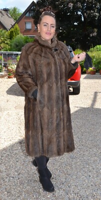 A1785 BISAM MANTEL PELZMANTEL ECHT PELZ BISAM PELZJACKE - MUSKRAT FUR COAT