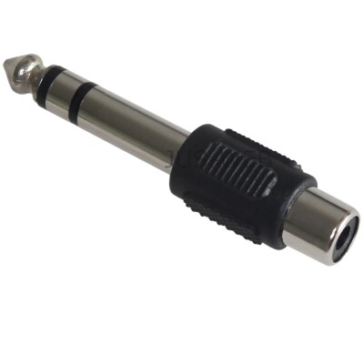 Audio Adapter 6,35mm stereo Klinkenstecker auf Cinchbuchse, Cinchkupplung