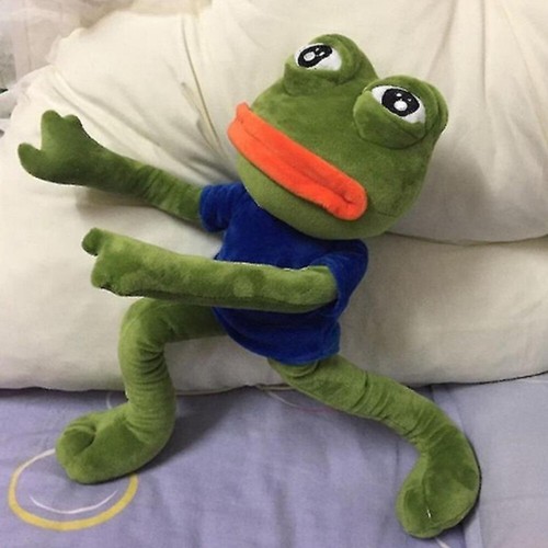 45CM The Sad Frog Magic-Expression Pepe Soft Plush Stuffed Toy Kids Gift - Picture 3 of 14