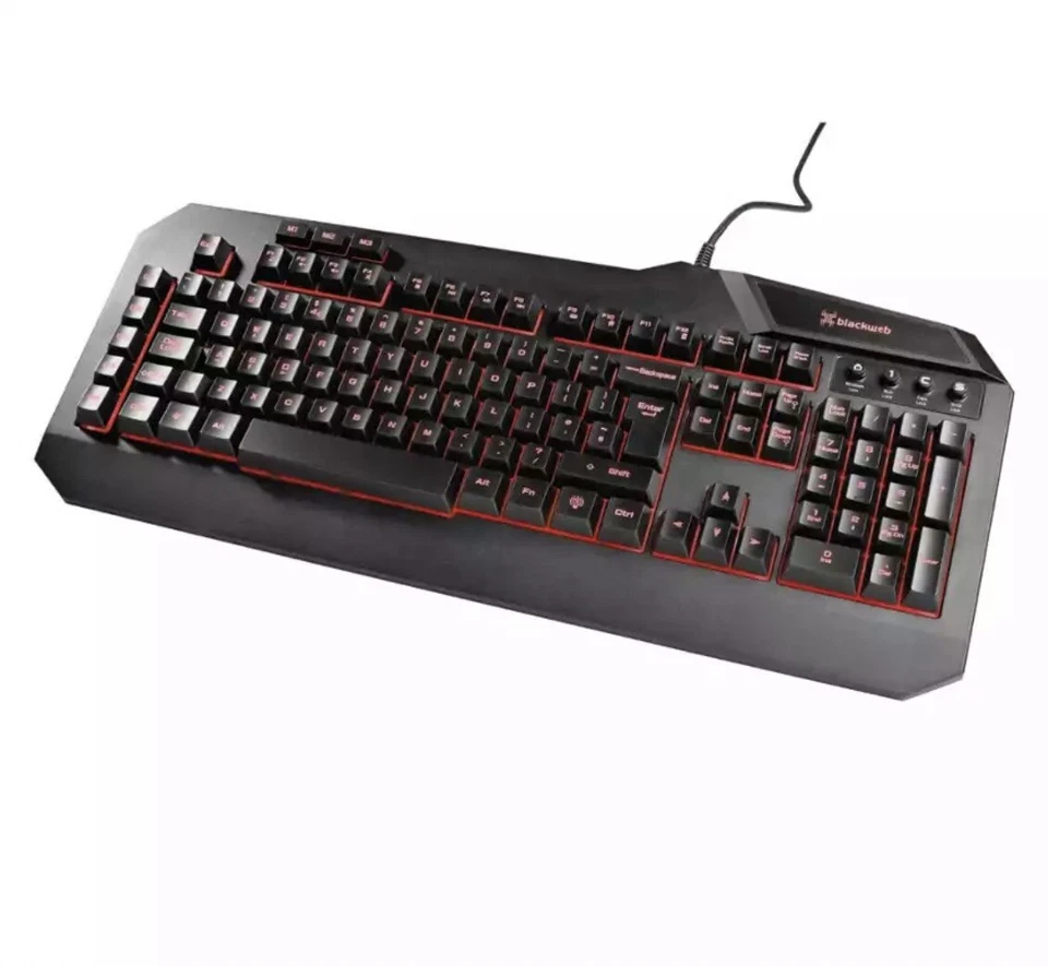 BlackWeb Blacklit Gaming Keyboard - Programmable Keys + 5 Buttons - Image 2 of 2
