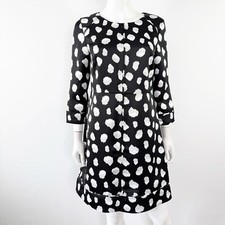 Banana Republic Black Dotted Shift Dress Cocktail Mod Preppy Womens 4 NEW