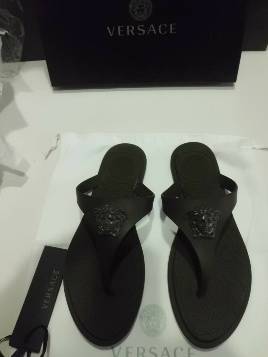 Versace Woman Sandals Gomma Infradito Medusa size 35 Nuovo
