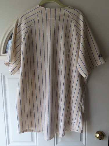 Chicago Cubs Rare Vintage Jersey Cooperstown Majestic Size L USA Pin Stripe - Picture 8 of 12
