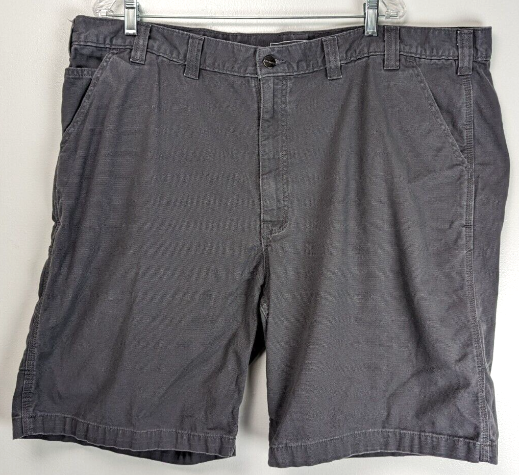Carhartt Rugged Flex Rigby Relaxed Fit Cargo Shorts Size 46x10 Gray Workwear