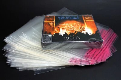 McDAISON 100 BUSTE per custodie 2-3-4 CD GROSSE 24mm JEWEL CASE fascetta adesiva - Immagine 1 di 4