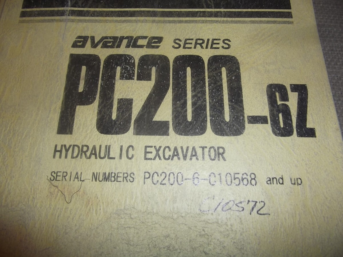 KOMATSU PC200-6Z EXCAVATOR PARTS MANUAL BOOK CATALOG S/N PC200-6