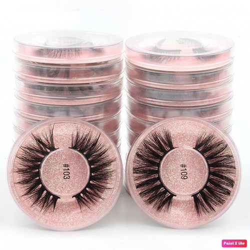Pairs False 3D Eyelashes Long Thick Natural Fake Eye Lashes Set Mink Makeup UK - Picture 3 of 15
