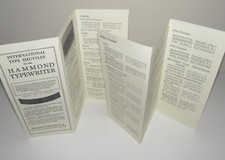 Hammond Typewriter International Type Shuttle Brochure Reproduction thumbnail