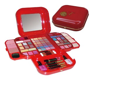 CAMEO RED ROSE SQUARE EYESHADOW LIPSTICK NAIL POLISH BLUSH MAKEUP KIT