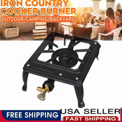 Gem Outdoor Propane Gas Burner Portable Burner Cast Single Iron