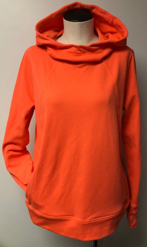 sweaty-betty salmon wool polyester blend british design hoodie