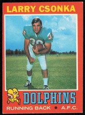 1971 Topps Larry Csonka Miami Dolphins #45 EX-EXMT