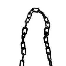 Plastic Barrier Chain Link Safety Decorative Garden Fence Black 25m x 6mm