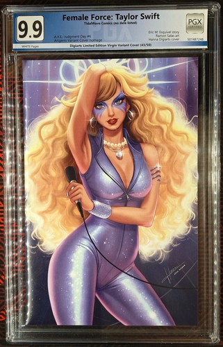 Female Force: Taylor Swift #1 GRADED 9.9! Taylor as Dazzler! 1/50!  VIRGIN COVER