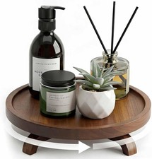 10" Solid Wood Lazy Susan Turntable Organizer for Cabinet, Pantry, Kitchen