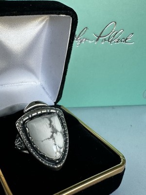 EINGESTELLT ~ NEUER CAROLYN POLLACK AW RELIOS 15 g WEISSER HOWLITH-SCHILDRING GRÖSSE 6